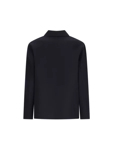 Kurtka koszulowa Jil Sander wełniana niebieska
