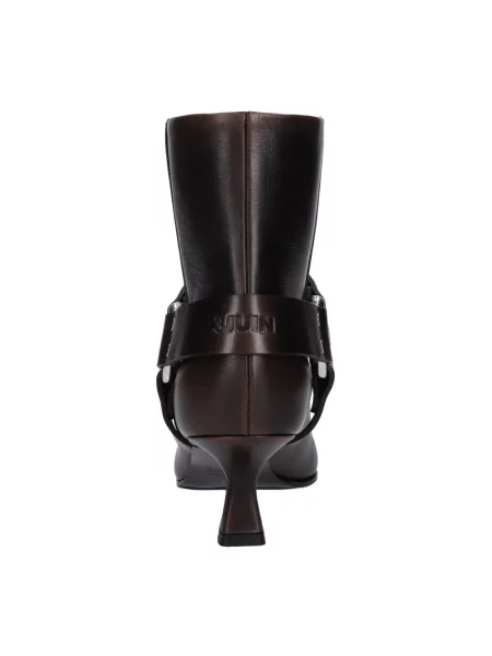 Buty do kostki 3juin skórzane brązowe