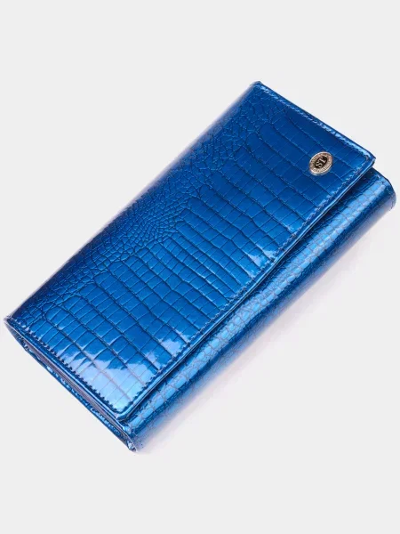 Кожаный кошелек St Leather Accessories синий