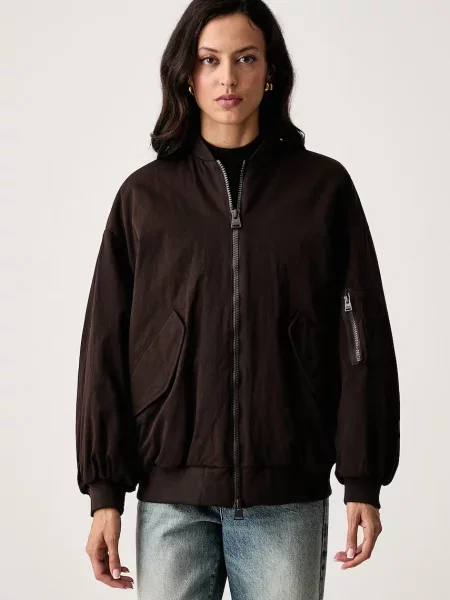 Armani Exchange geacă bomber pentru femei maro