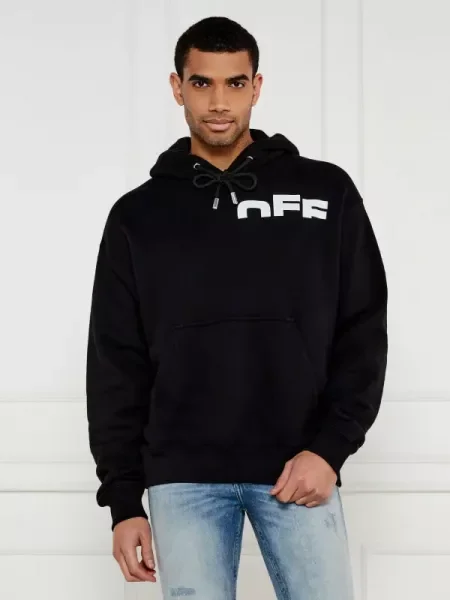 OFF-WHITE Hanorac | Relaxed fit alb