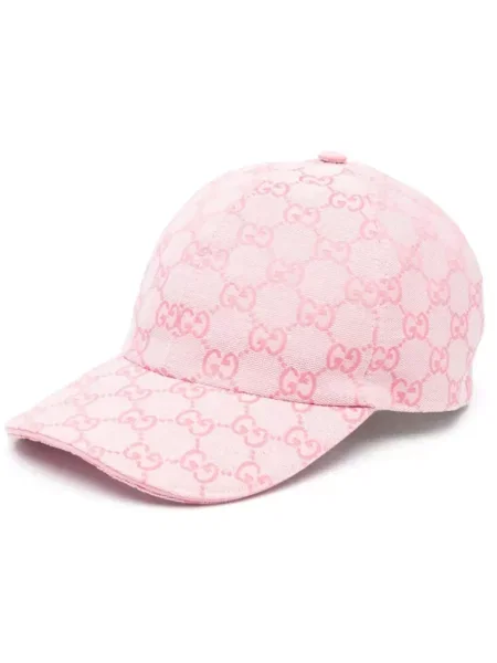Căciulă Gucci din canvas roz