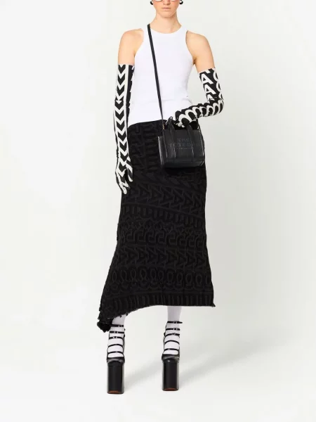 Kožená kožená taška Marc Jacobs černá