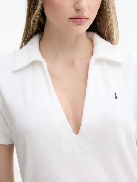 Карирана шапка с козирки Polo Ralph Lauren кепър с принт бяло