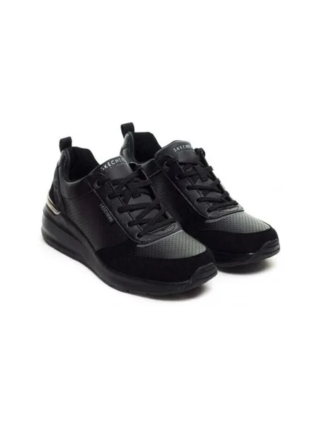 Pöttyös félcipő Skechers fekete