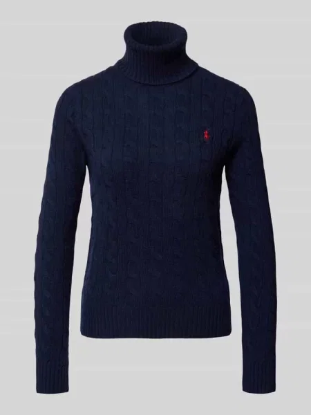 Golf o kroju slim fit z wyhaftowanym logo Polo Ralph Lauren niebieski