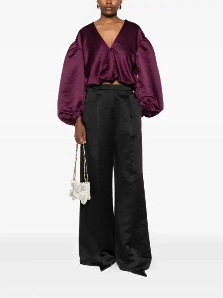 Pantaloni Forte_forte plisate negru