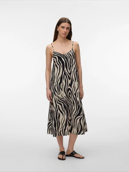 VERO MODA Rochie VMJesmilo grej / negru bej