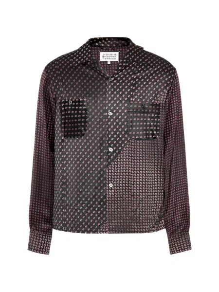 Lung cămașă Maison Margiela cu imagine cu model paisley negru