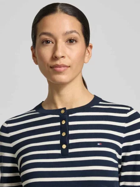 Bluzka z długim rękawem o kroju regular fit z mieszanki bawełny Tommy Hilfiger