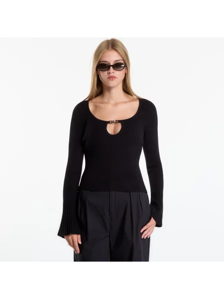 Пуловер Karl Lagerfeld Jeans Metal Logo Knit Sweater Black M черно