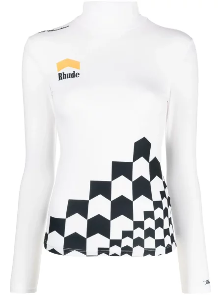 Tricou Rhude lung alb