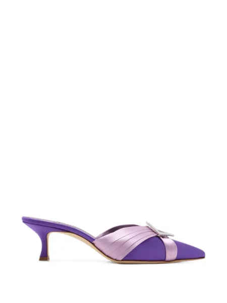 Papuci tip mules Manolo Blahnik violet