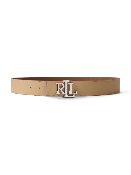 Lauren Ralph Lauren curea reversibilă pentru femei din piele bej