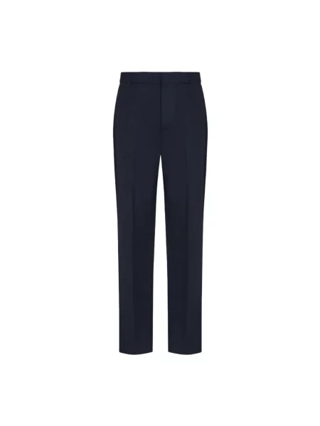 Spodnie Emporio Armani wełniane niebieskie