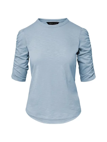 Tricou Veronica Beard cu volane albastru
