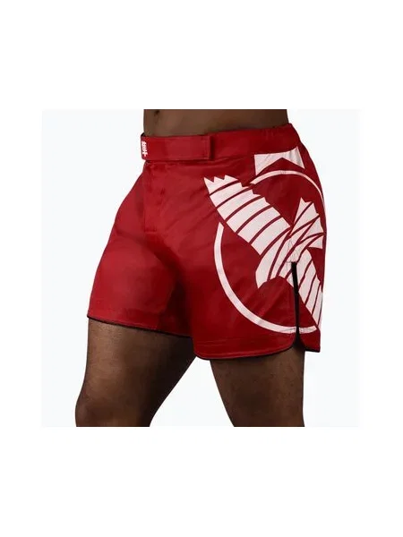 Тренувальні шорти Hayabusa Icon Mid-Thigh MMA червоні/білі білі
