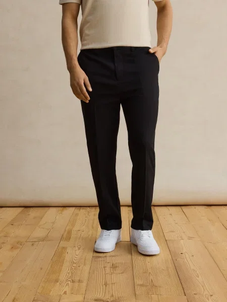 DAN FOX APPAREL Pantaloni cu dungă Jesper' negru