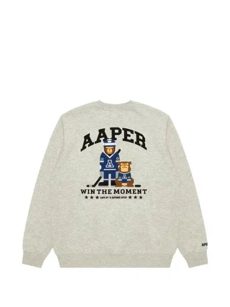 Pulover Aape By A Bathing Ape cu imagine gri