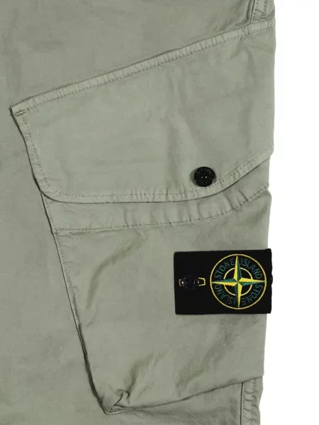 Pantaloni cargo Stone Island cu strasuri verde