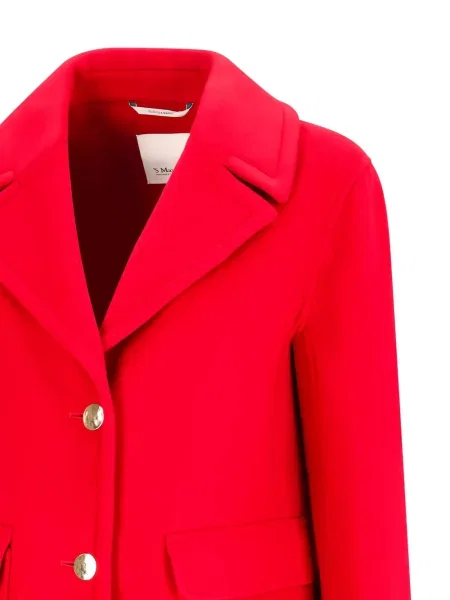 Vuneni kaput 's Max Mara crvena