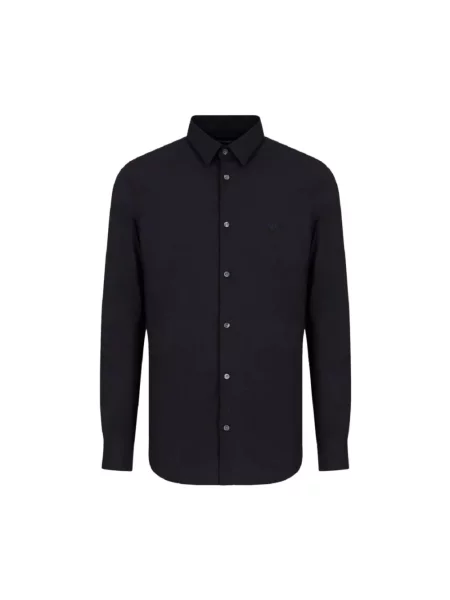 Koszula Emporio Armani ze stretchu niebieska