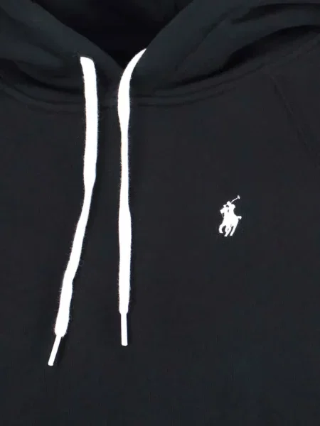 Hoodie Polo Ralph Lauren με κέντημα κασμίρ μαύρο