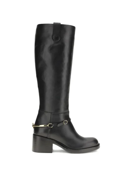 Botine Chloé din piele negru