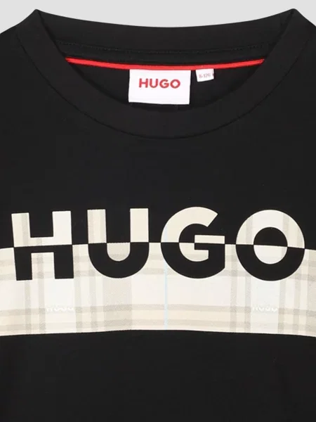 Детская футболка Hugo черная