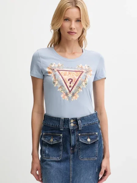 Тениска Guess синьо