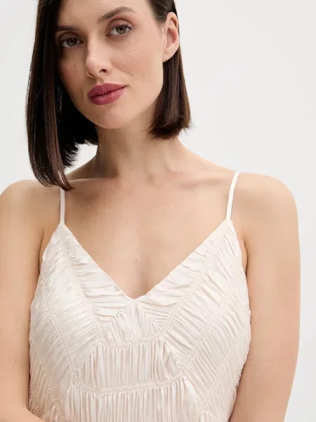 Макси платье Pedro Del Hierro клеш бежевое