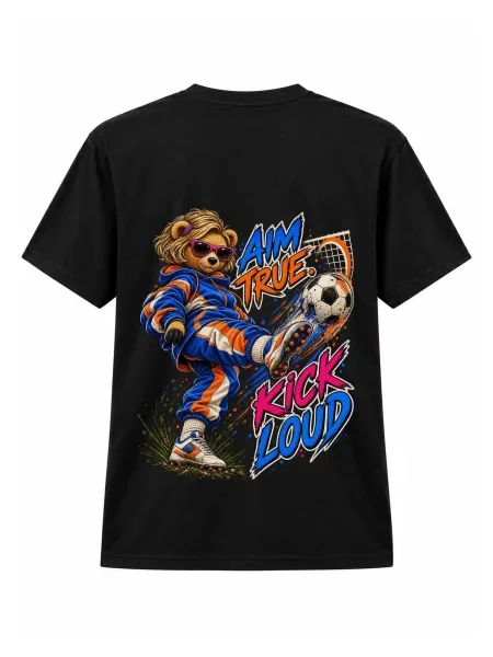 LUNØIR Studio Majica TEDDY Football Precision Kick' crna