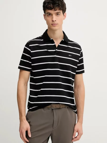 Bombažen polo Paul&Shark črna