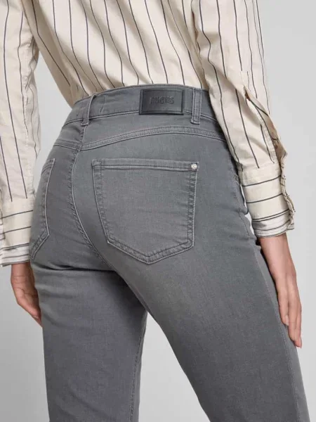 Jeansy capri z denimu z zakładką model ‘Capri’ Angels