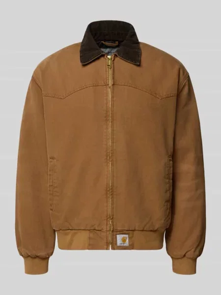 Kurtka z zamkiem błyskawicznym i detalem z logo model Santa Fe' Carhartt Work In Progress