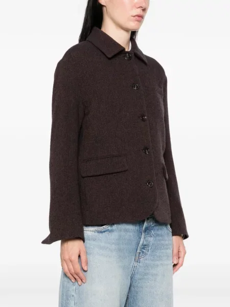 Geacă 19.61 Milano cu model herringbone maro