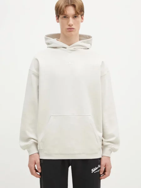Geacă Adidas Originals cu glugă bej