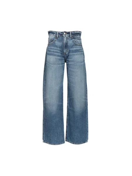 Szerokie jeansy Icon Denim niebieskie