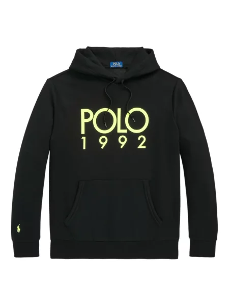 Поло тениска Polo Ralph Lauren от джърси с принт черно