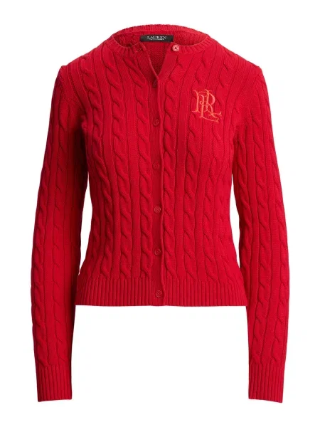 Lauren Ralph Lauren Geacă tricotată portocaliu homar roșu