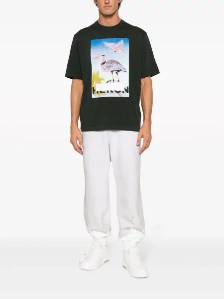 Raštuotas marškinėliai Heron Preston žalia