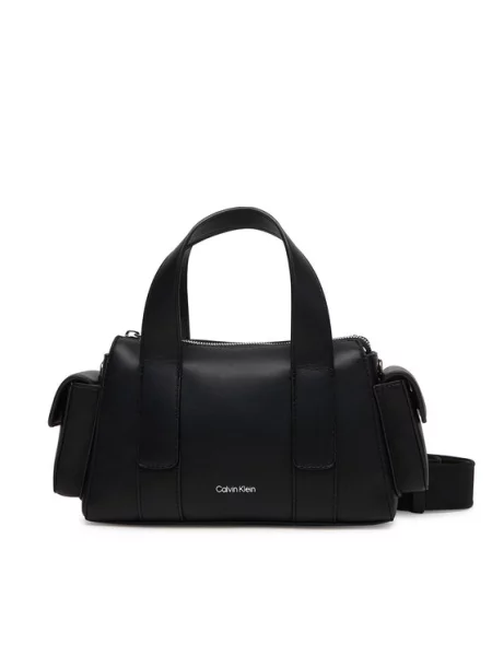 Calvin Klein Ročna torba Webbing Strap Pocket Bag črna