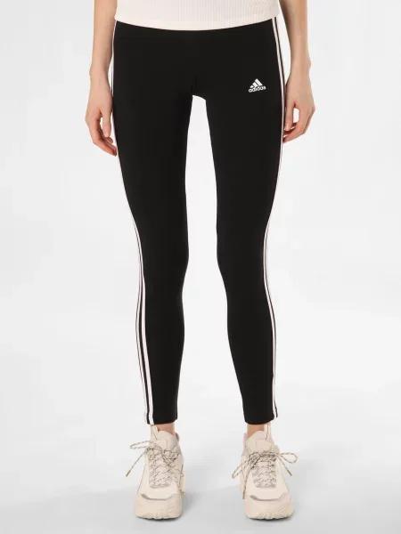 Legginsy 3S Fitness Adidas czarne białe