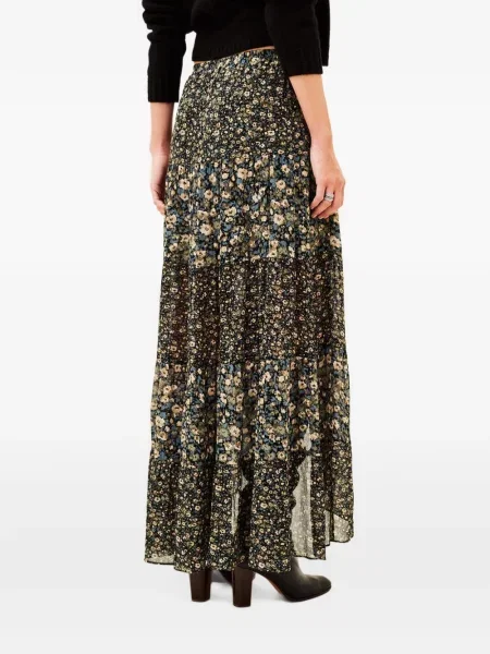 Fusta maxi Ba&sh cu model floral cu imagine negru