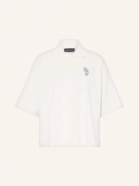 Elias Rumelis Koszulka Polo Z Dżerseju Lorelisa Z Cekinami weiss białe