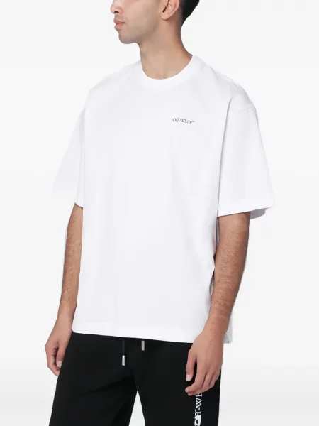 Póló Off-white nyomtatás fehér