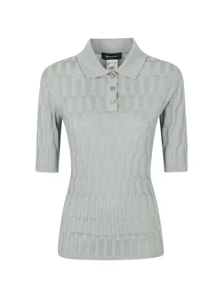 Scurt tricou polo Fabiana Filippi tricotate verde