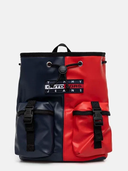 Раница Tommy Jeans малък с апликация тъмносиньо