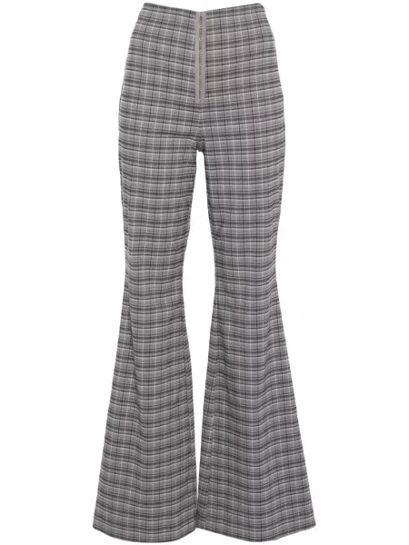 Pantaloni Rotate în carouri gri