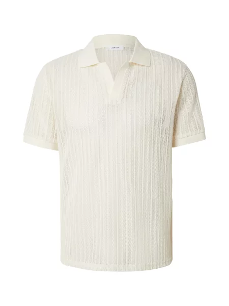 DAN FOX APPAREL Tricou Hennes bej alb